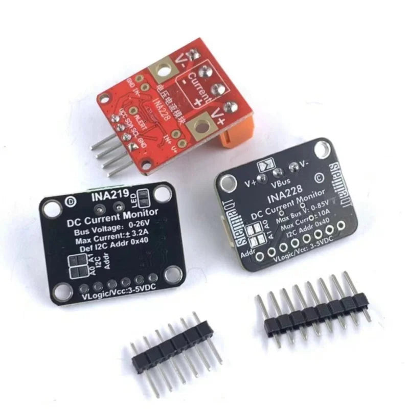 1-5Pcs INA219 12-Bit Current / INA228 20-Bit Current/Voltage Monitoring Sensor Module Is Compatible with STEMMA QT/Qwiic