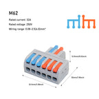 10/50 PCS Mini Fast Wiring Cable Connectors Universal Compact Splitter Electrical Conductors Push-in Home Terminal Block
