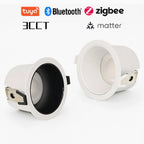 LED High-Efficiency Recessed, Ceiling Light Anti Glare Downlight,Tuya Bluetooth/ Zigbee matter Smart Lamp Lighting AC85V-260V