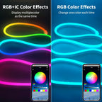 Bluetooth RGB Neon LED Strip 1-10m DC5V USB IP65 Waterproof Flexible Tape with App/Remote Control Music Sync for Home Decor