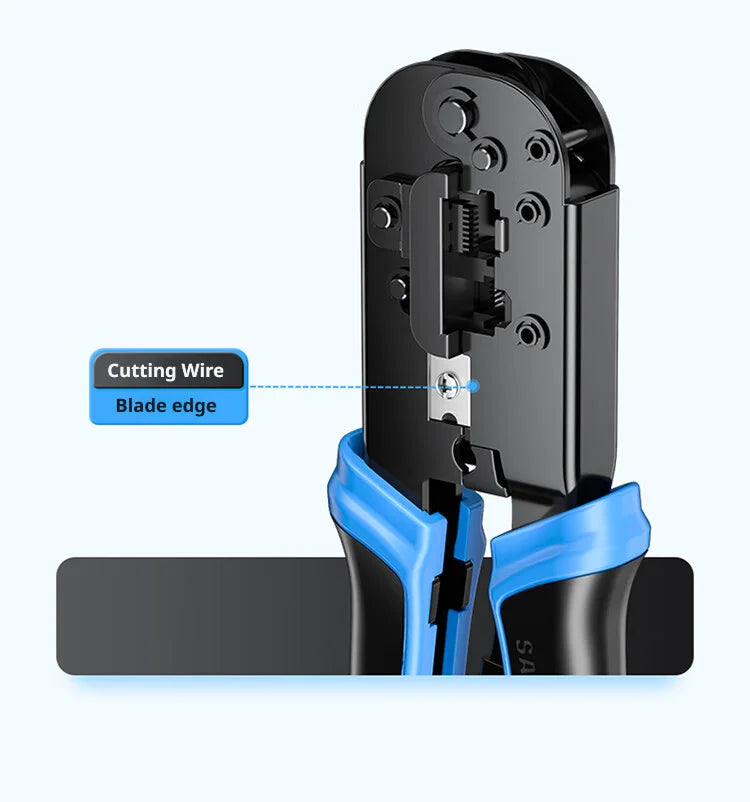 SAMZHE RJ45 Crimper RJ11 RJ45 Crimping Tool Ethernet Network LAN Cable Crimper Cutter Stripper Plier for 6P 8P RJ11 RJ12 RJ45