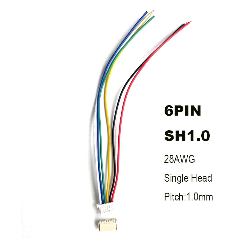 10 Sets JST SH 1.0mm Wire Cable Connector SMD Horizontal Socket 28AWG 100mm 2P 3P 4P 5P 6P 7P 8P 9P 10P Terminal