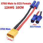 RC Car EC5 Connector Model Cars Charger Adapter Cable Battery Conversion Head EC5 Female Male To XT60 XT90 Male Female Head