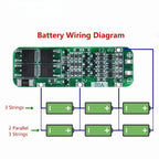 5pcs 3S 20A Li-ion Lithium Battery 18650 Charger PCB BMS Protection Board For Drill Motor 12.6V Lipo Cell Module 64x20x3.4mm