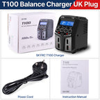 SKYRC T100 AC Lipo Battery Balance Charger Dual 5A 2X50W for 2-4S NiMH / NiCd / LiPo / LiFe / Lilon / LiHV  RC Car Charger