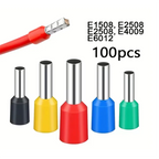 100PCS Electrical Tube Terminals Suit VE Tubular Block Cord End Connectors Cable Wire Connector