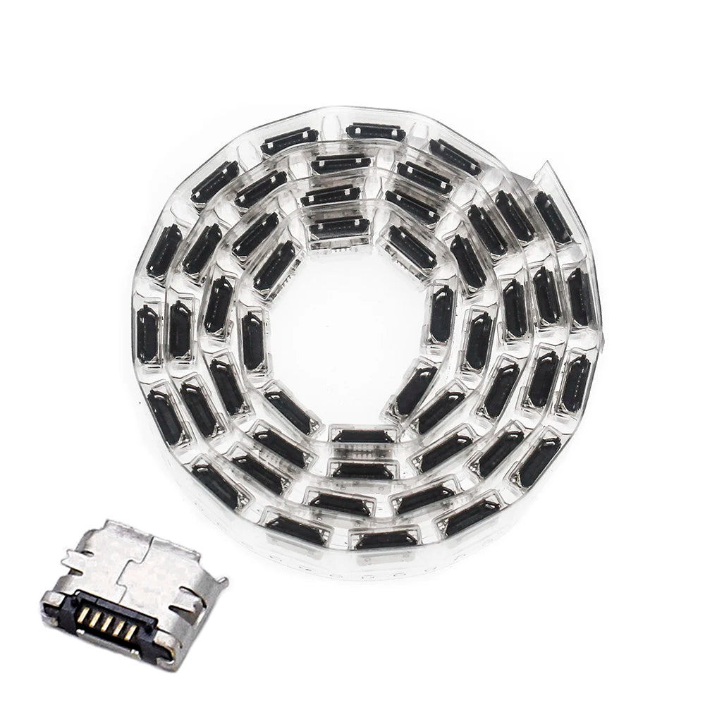 100/lot 5Pin Micro-B SMD DIP Micro USB Connector Female Port Jack Tail Sockect Plug For Android phone data connector