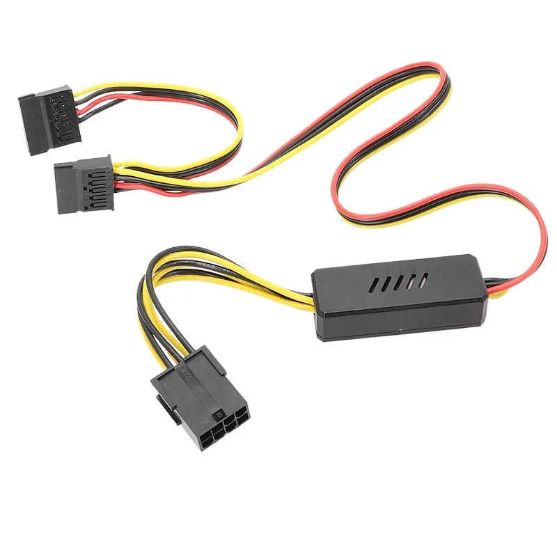 Graphics Card Hard Drive Cable GPU PCIE 8Pin Female To 1 2 3 4 SATA Hard Drive 18awg Power Supply Cable 12V To IDE Molex Cables