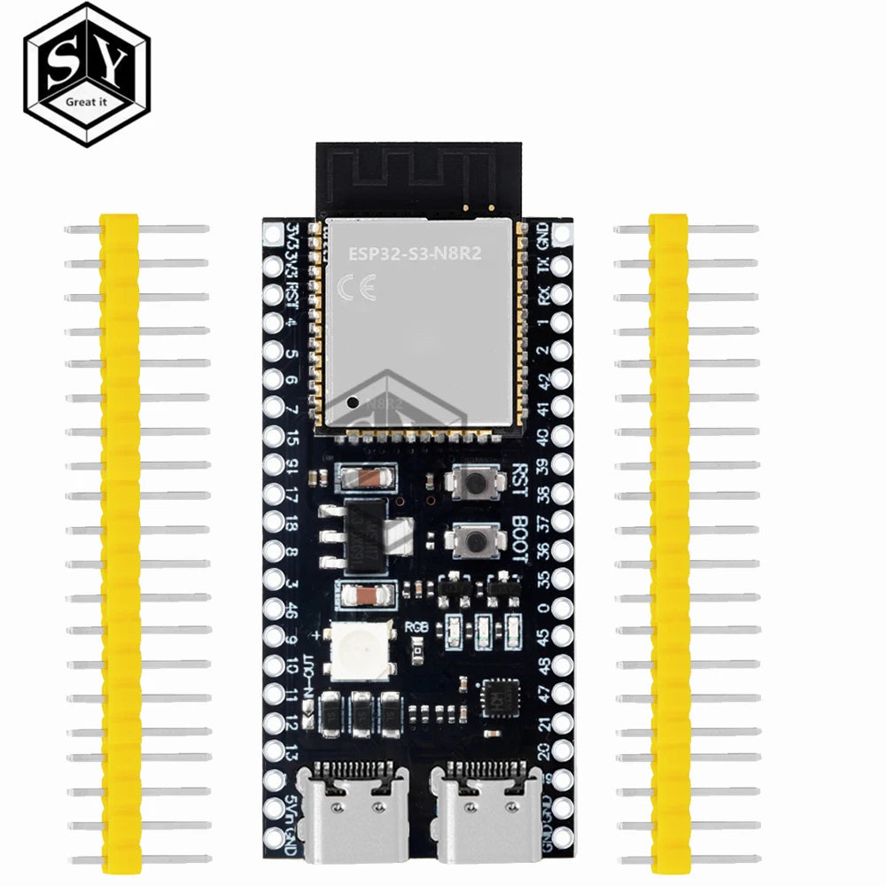 ESP32-S3 WiFi Bluetooth BLE 5.0 Mesh Module ESP32-S3-Dev-Kit-C-1 Development Board Compatible with for Arduino