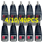 4/10/40 Pcs AV Audio Video Connector with Solderless Crimp - RCA Male/Female to Terminal Block for Speakers & Home Theater
