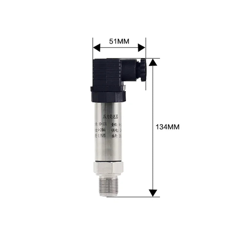 NPT1/4 Pressure Sensor Transmitter 4-20mA Hersman 0-1000bar 200bar -1bar 1bar Smart Hydraulic Pressure Transducer Gauge 0-5V