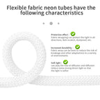 WS2812B WS2811 DC5V Round Reticulate Pattern Neon LED Strip 50Leds/m 360 Degree Smart RGBIC Flexible  Silicone Light Tape IP67