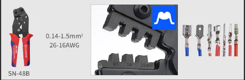 Darex DuPont Spring Terminal Automotive Wiring Harness Power SN Cold-Press Terminal Wire Crimping Pliers