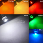 50/500PCS 8mm Straw Hat 0.5W White Warm Red Yellow Blue Green Emitting Diode LED Wide Angle Ultra Bright Bulbs Light Lamp Diodes