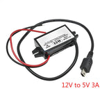 12V to 5V 3A15W DC DC Step Down Buck Converter Power Supply Module Type-C Adapter Male Female Micro USB Mini USB for Car ROHS CE