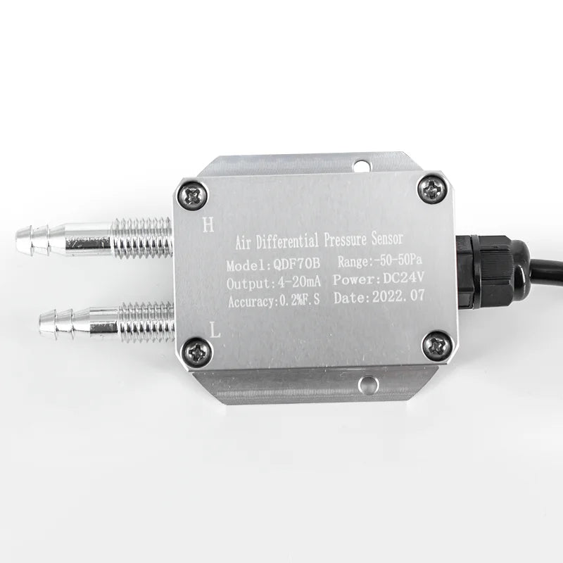 Digital Differential Pressure Transmitter 4-20mA 0-10V 0-5V RS485 Wind Air Pressure Sensor 0-50pa 0-100pa 0-200pa 0-2Kpa