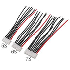 5Pcs JST XH 1s 2s 3s 4s 5s 6s 7s LiPo Battery Balance Charger Plug Cable Connector 150mm 22AWG Balancer Silicone Wire