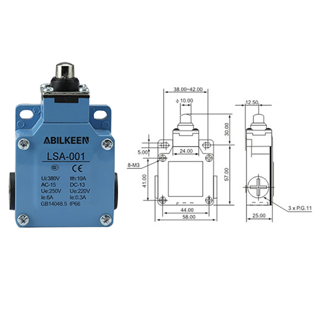 ABILKEEN Stainless Steel IP66 Waterproof KSA Series Industrial Machine Limit Switch Multiple Styles Limit Switch Available