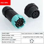 P23 quick connection waterproof connector IP68 waterproof connector male and female aviation plug LED adapter cable connection