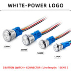 Metal Switch Button Push With Wire Waterproof on off 12mm 16mm 19mm 22mm Momentary/Latching Led Light Start Stop 5V 12V 24V 220V
