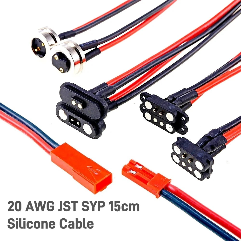 1/5 Pairs Magnetic Snap-on JR Servo Extension Cable for RC Drone Glider Airplane Models 60 CoresDIY Upgrate