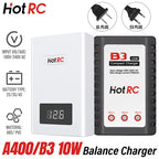 HotRC A400/B3 10W Balance Charger 2S/3S/4S Cells 100V-240V AC EU/US Plug Lipo Battery Fast Charger Remote Control Car Charger