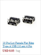 50pcs/lot 5Pin Micro-B SMD Micro USB Connector Female Port Jack Tail Sockect Plug For Android phone data connector