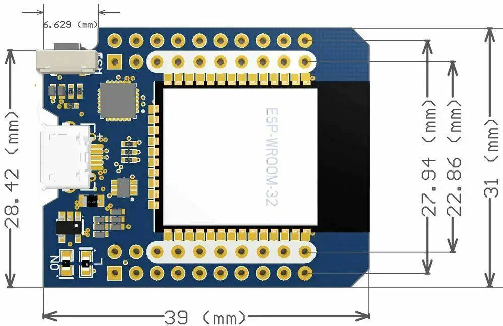 D1 MINI ESP32 BT WiFi Module Development Board for Internet of Things CP2102 CH9102F Serial 40Pin USB Micro Type-C