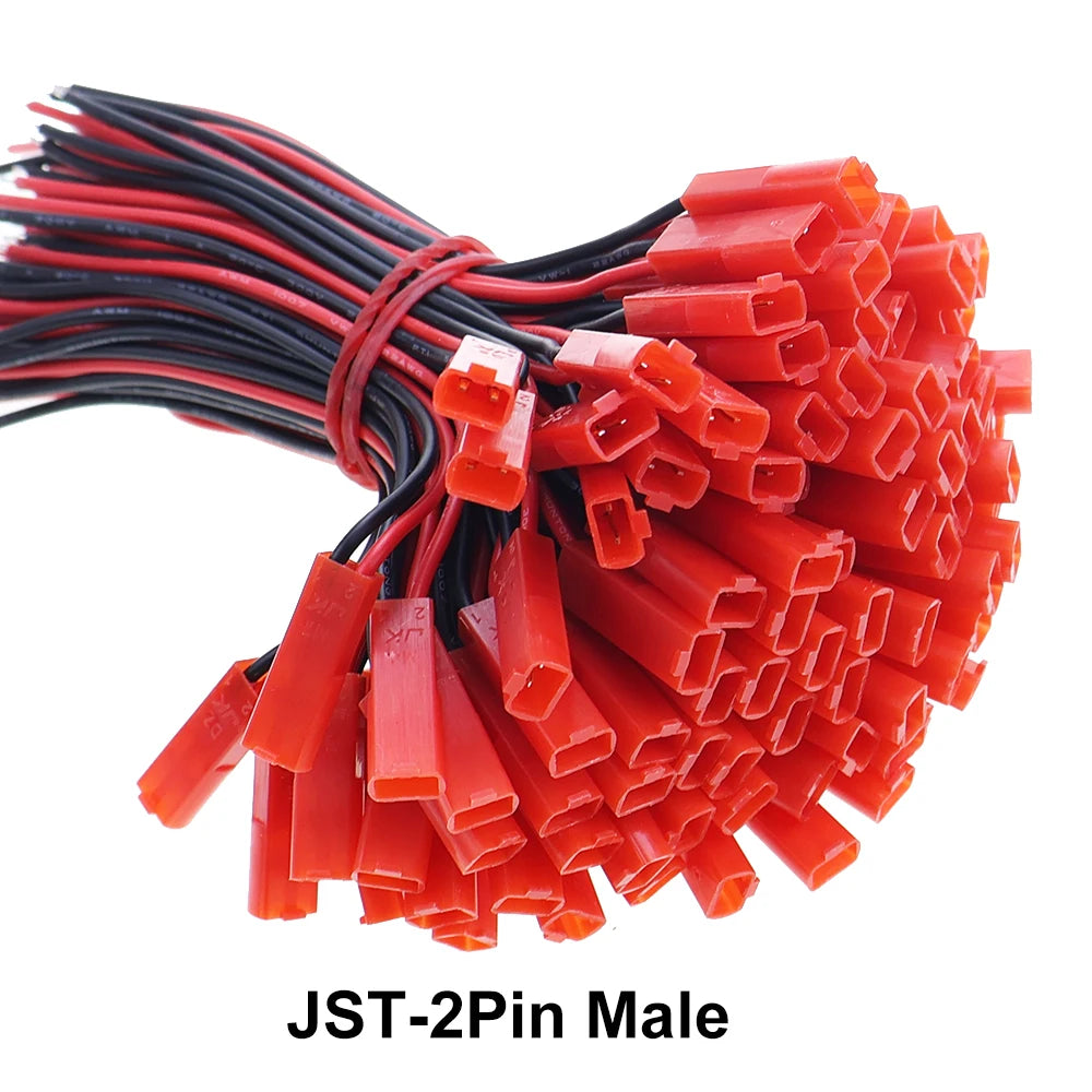 JCD For LED Lamp Strip RC Toys Battery 26 AWG JST Plug Connector 2 Pin Male Female Plug Connector Cable Wire  10/30cm