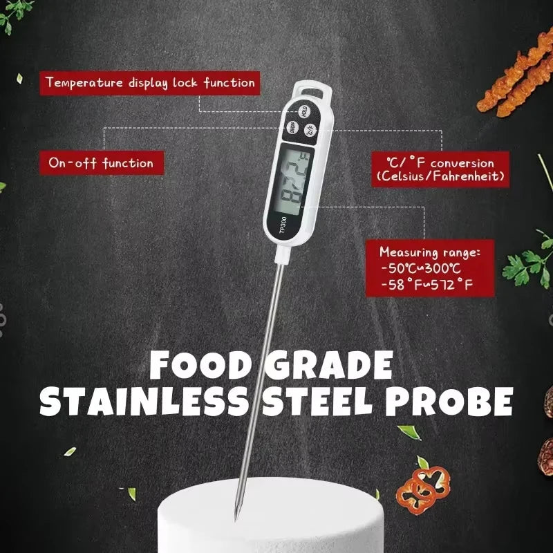 Probe Type Food Thermometer Kitchen Digital Thermometer For Meat Milk Cooking Food BBQ TP300 Electronic Temperature Gauge Tool