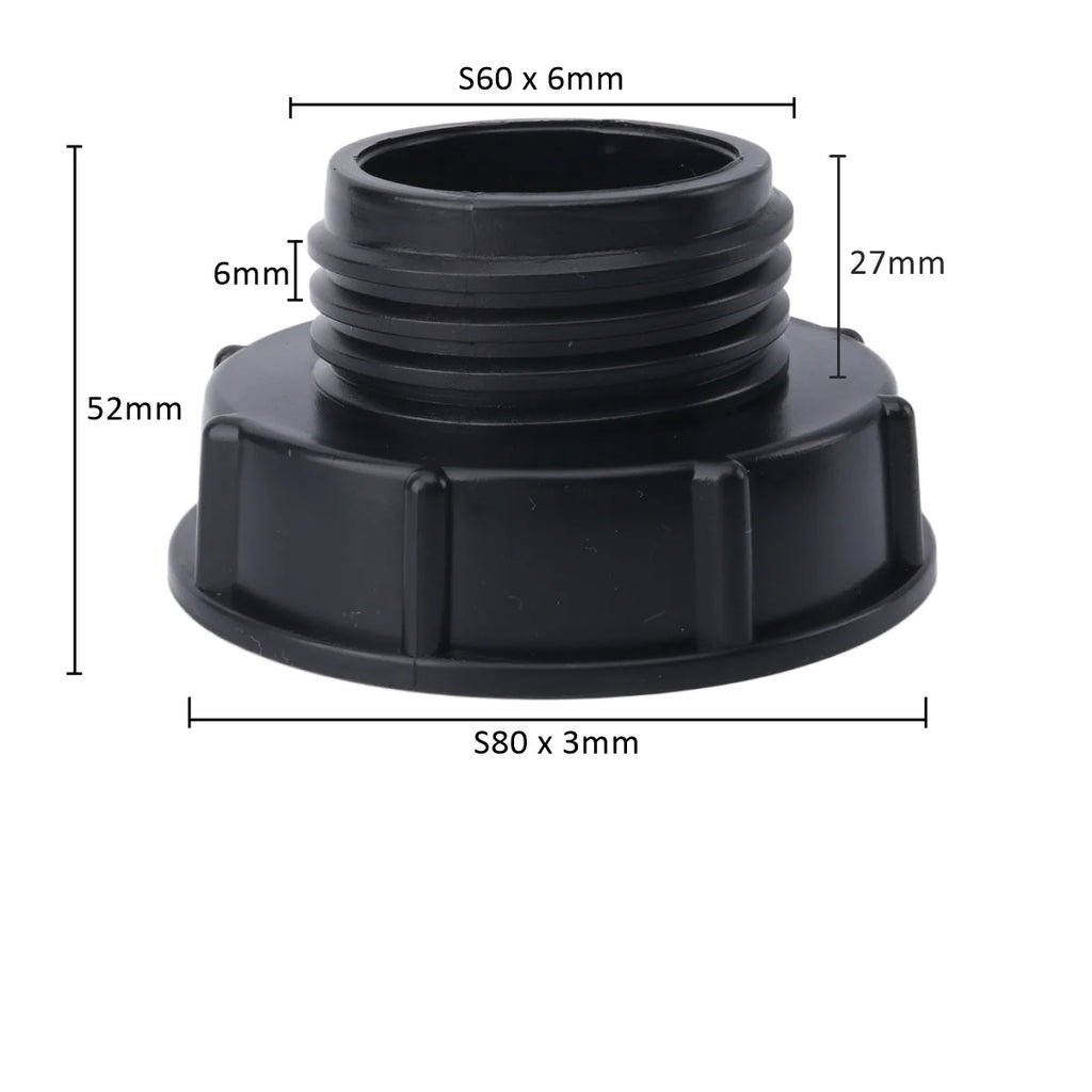 1000 Liter IBC Tank Adapter S60 x 1/2" 3/4' 1" 1.5 2" S100 Thread Connector Ton Barrel Joints IBC Tank Fitting