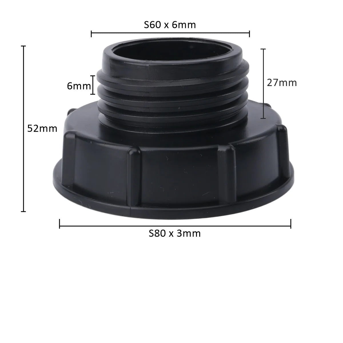 1000 Liter IBC Tank Adapter S60 x 1/2" 3/4' 1" 1.5 2" S100 Thread Connector Ton Barrel Joints IBC Tank Fitting