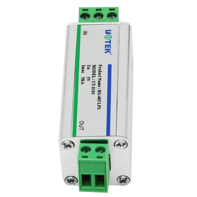 UOTEK Industrial Grade RS-485 Lightning Arrestor Arrester RS485 Isolator Module ESD Surge Protector Level 4 IP30 5KA UT-S101
