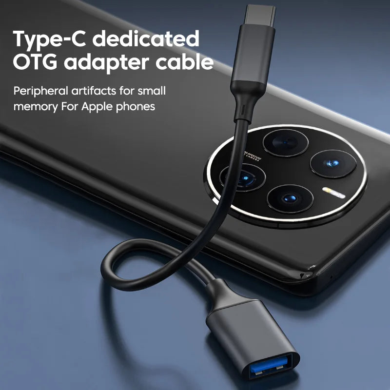 Elough Type C to USB 3.0 OTG Adapter Cable For PC Laptop Xiaomi Android Phone Flash Drive OTG Data Cable USB Type C Adapator