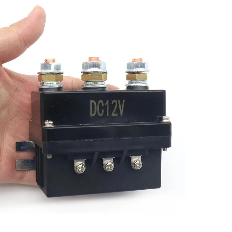 12V 500A Winch Remote Contactor 12000 Pounds Winch Control Solenoid Relay Twin Wireless Remote Recovery For Car Jeep Universal