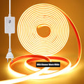 220V Dimmable COB LED Neon Strip Light 288Leds/M IP67 With Switch/Dimmer EU Plug Flexible Adhesive Tape for Home Garden Lighting
