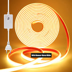 220V Dimmable COB LED Neon Strip Light 288Leds/M IP67 With Switch/Dimmer EU Plug Flexible Adhesive Tape for Home Garden Lighting
