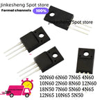 10PCS TO-220F 20N60 6N60 7N65 4N60 10N60 2N60 8N60 12N60 18N50 7N60 5N60 4N65 12N65 10N65 5N50 Transistor Mosfet de canal N 600V