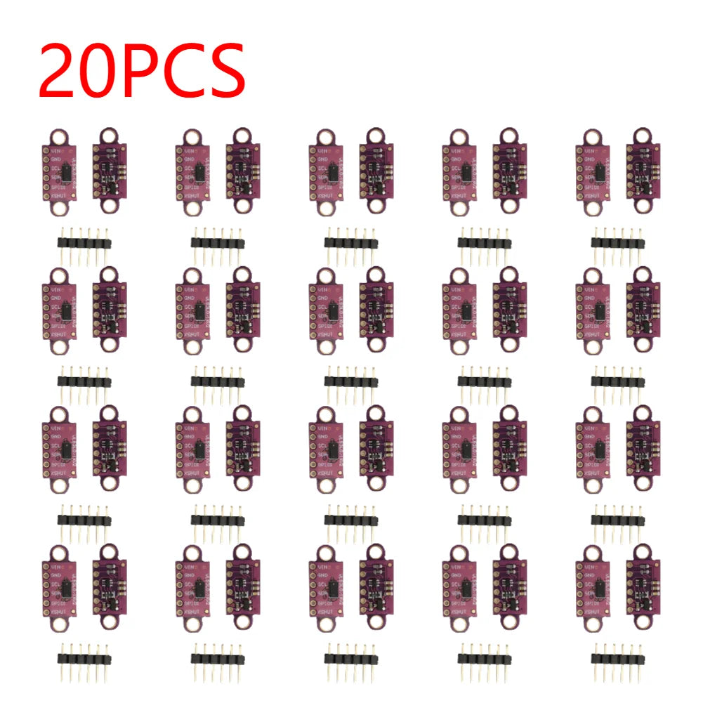 1-50PCS VL53L0X Time-of-Flight (ToF) Laser Ranging Sensor Breakout 940nm 3-5V GY-530 VL53L0X V2 Laser Distance Module IIC