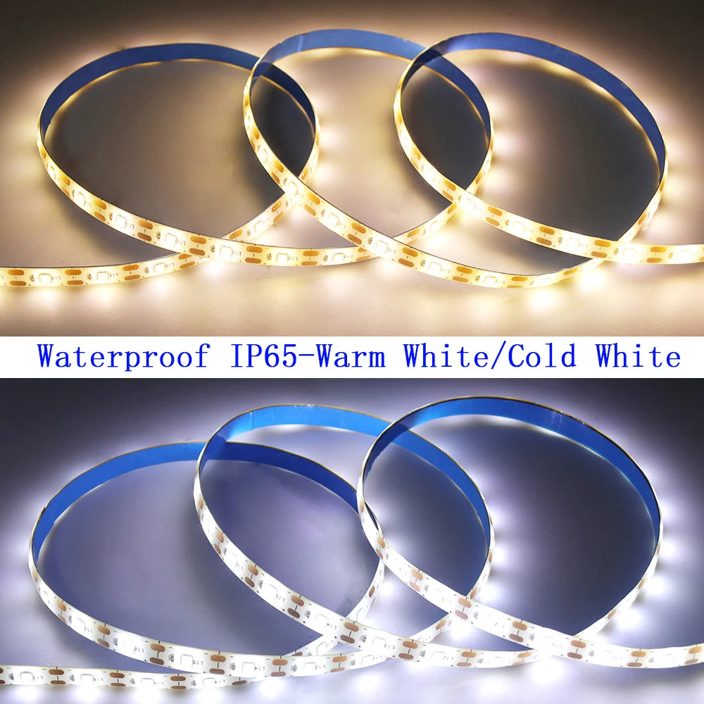 5V USB LED Strip Light Battery Power SMD 2835 3528 60LED 0.5m 1m 2m 5m Cold White Warm Blue Ribbon Cabinet Lights Night DC5V
