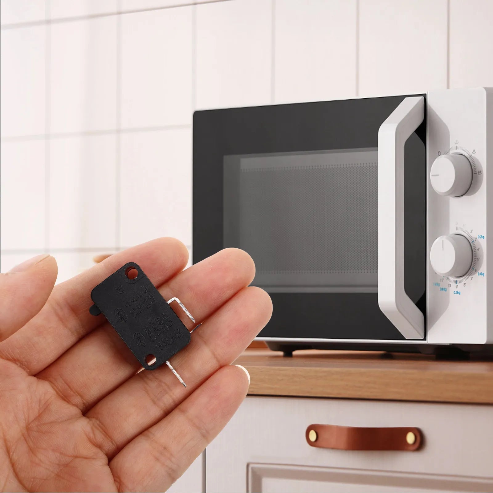 2Pcs Microwave Door Switch Universal Micro Momentary Replacement for Home Appliance Microwave Oven Fridge Washing Machine