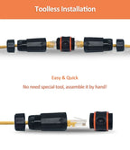 Ethernet LAN CAT6A Shielded IP68 M23 RJ45 Waterproof Connector RJ 45 Female Network Cable Extension Adapter