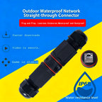 RJ45 Connector Outdoor Waterproof Female To Female Port Network LAN Splitter Transfer Head Adapter Coupler CAT5e CAT6