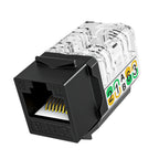 ZoeRax RJ45 Cat6 Keystone Jacks Slim Profile 1/10/30-Pack, 90-Degree Ethernet Punch Down Keystone Jack Adapter