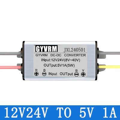 GYVRM DC DC 12v 24v to 5v Voltage Converter 1A 2A 3A 5A 10A 15A 20A 25A 30A 40A Step Up Down Buck 5v Voltage Reducer