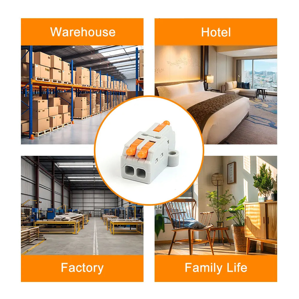 10/50 PCS Universal Compact Mini Fast Wire Connectors Lever Nut Crimp Splitter Electrical Conductors Push-in Home Terminal Block