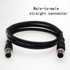 M12 Cable Connector Male and Female Circular Shield 2 3 4 5 6 7 8 9 12 17 Pin PVC PUR Straight Angle Mold OEM Waterproof