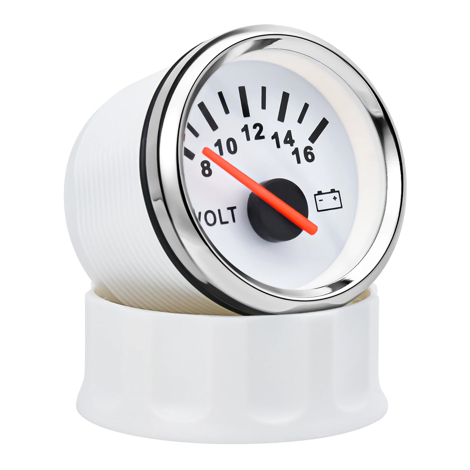 52mm Volt Gauge Marine Auto Voltmeter Universal 8-16V Waterproof Gauge Car Boat Instrument Red Backlight 12V Car Voltage Gauge