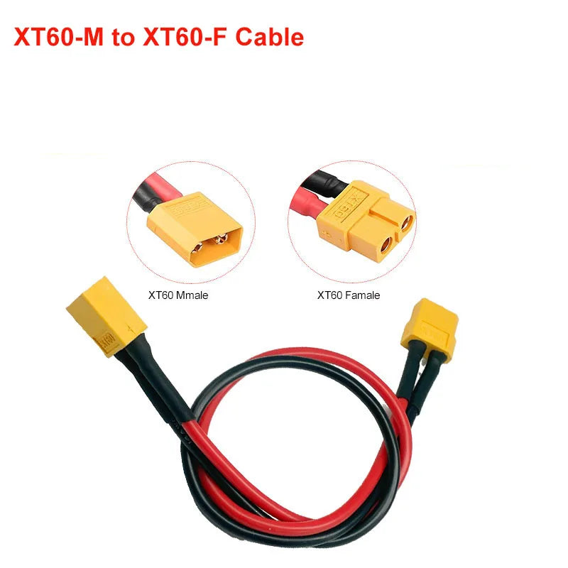 XT90 to Solar Connector Cable 10AWG XT60 Male to Female Silicone Extension Cable For Remote Battery Solar Portable Power Station