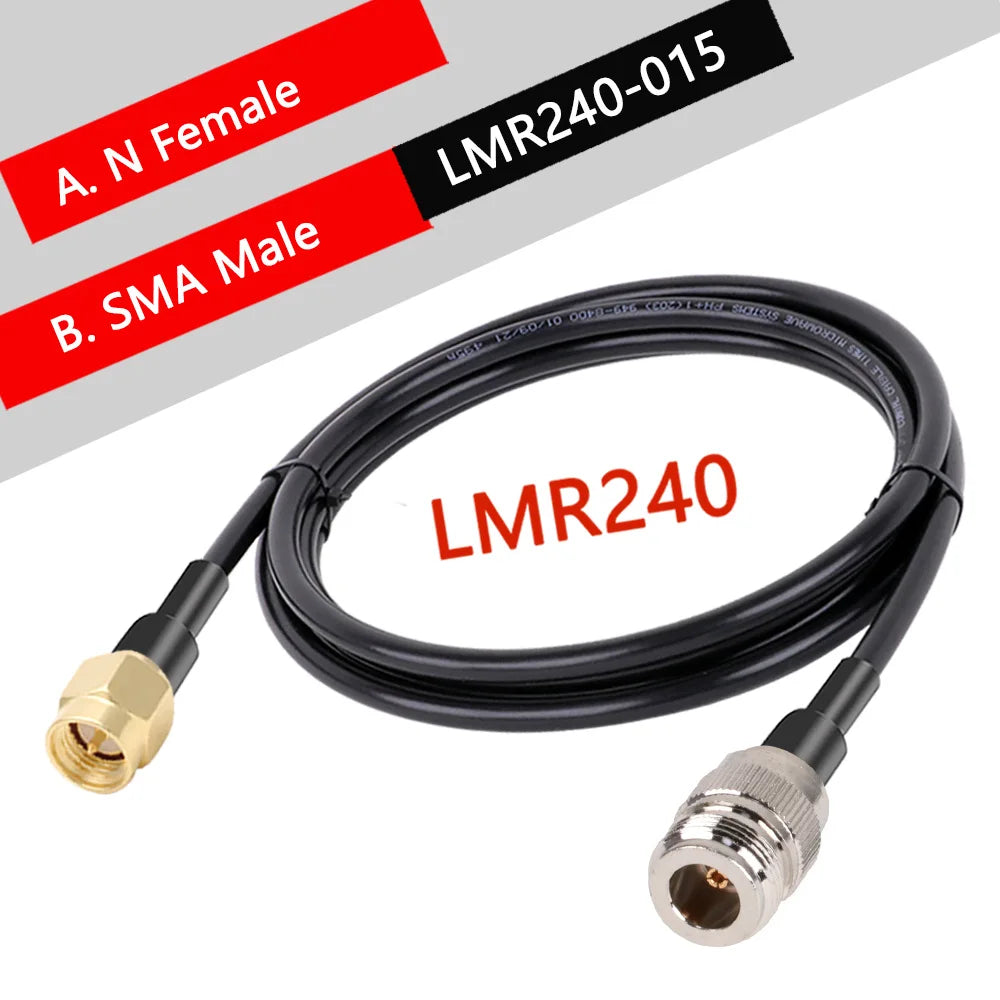 10CM 1M 2M LMR240 Cable SMA Male/Female to N Male/Female Connector 50-4 RF Coaxial Cable Pigtail Jumper 4G 5G LTE Extension Cord